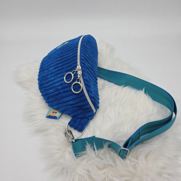 Gürteltasche - "Nö" - Blau Breitcord